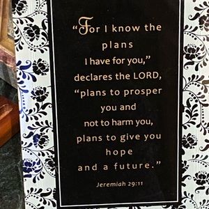 Artisan Glass Frame with Jeremiah Psalm